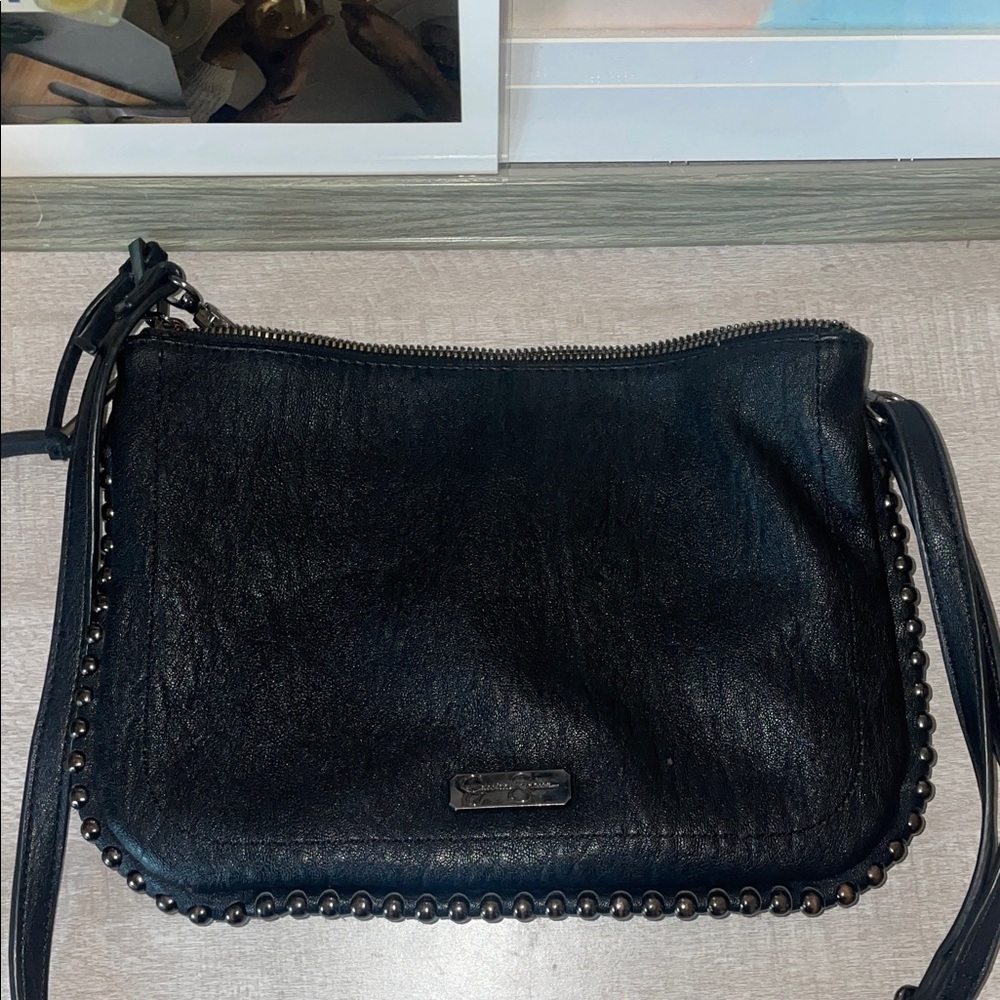 Jessica Simpson Black Studded Clutch